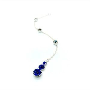 Something Blue Sapphire Bridal Backdrop Necklace